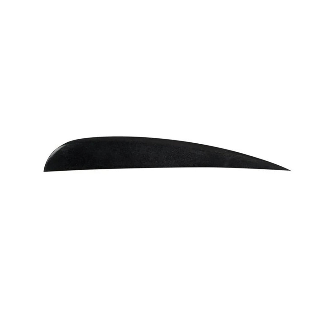LBC Fin 10-24: Black curved wakeboard fin on white background.