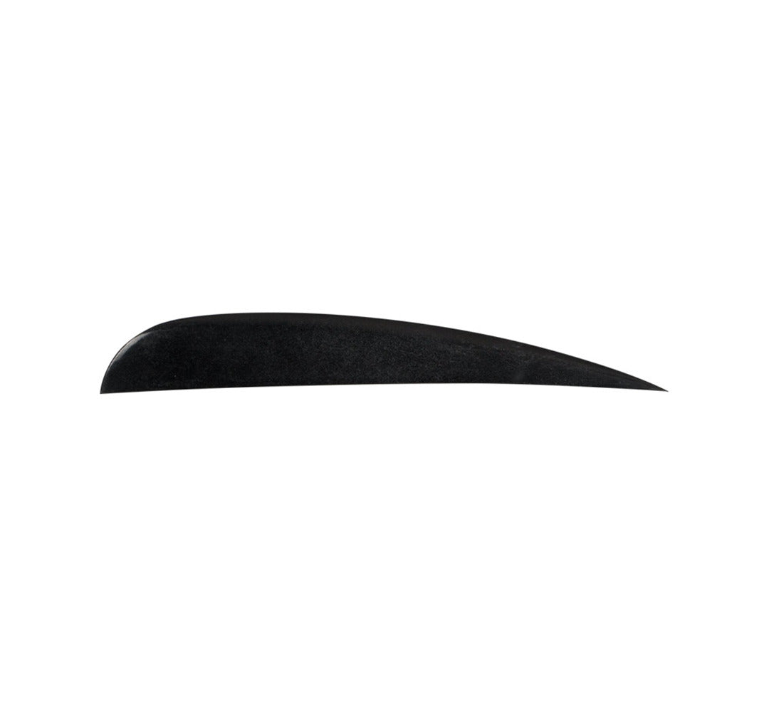 LBC Fin 10-24: Black curved wakeboard fin on white background.