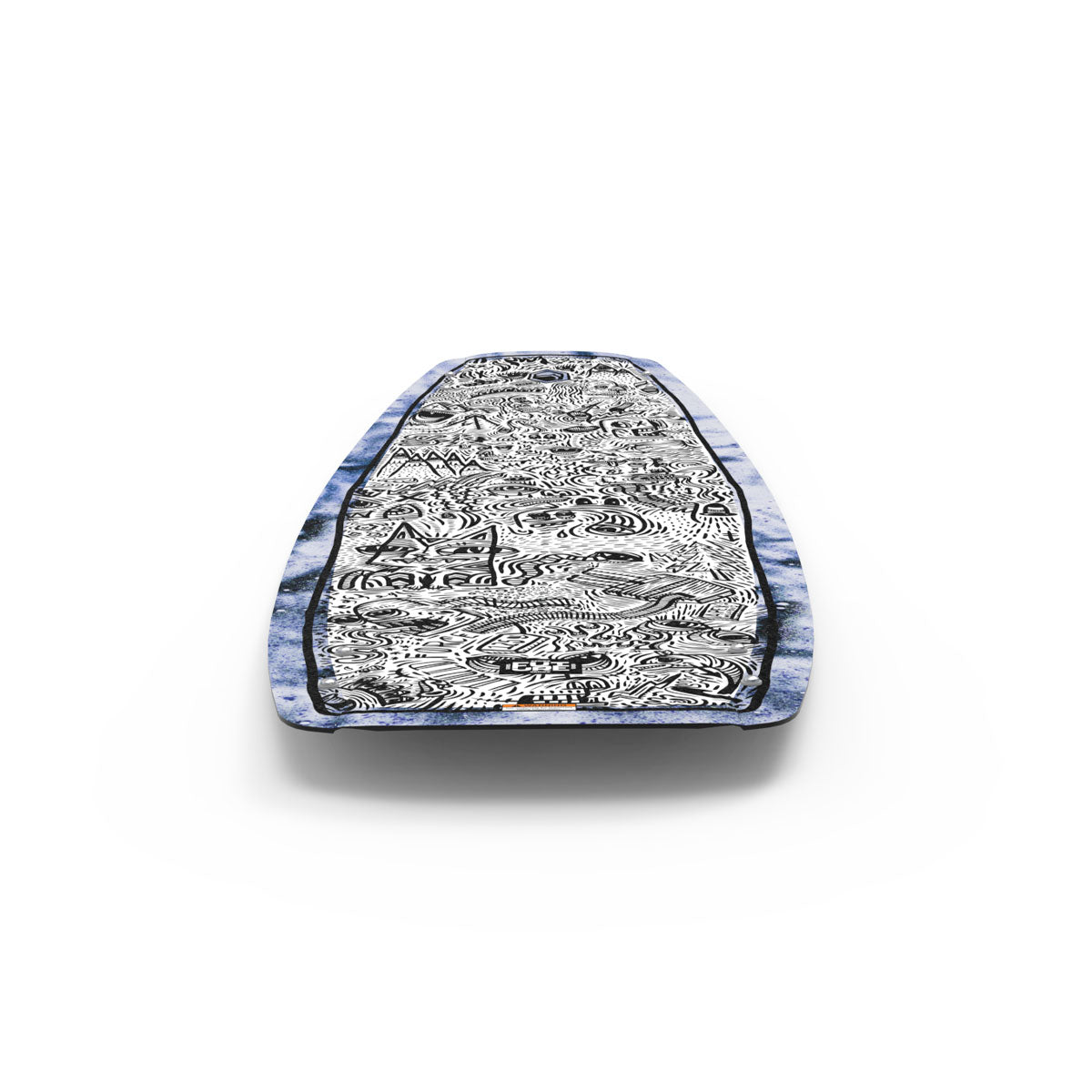 Liquid Force wakeboard with black and white abstract design on deck.