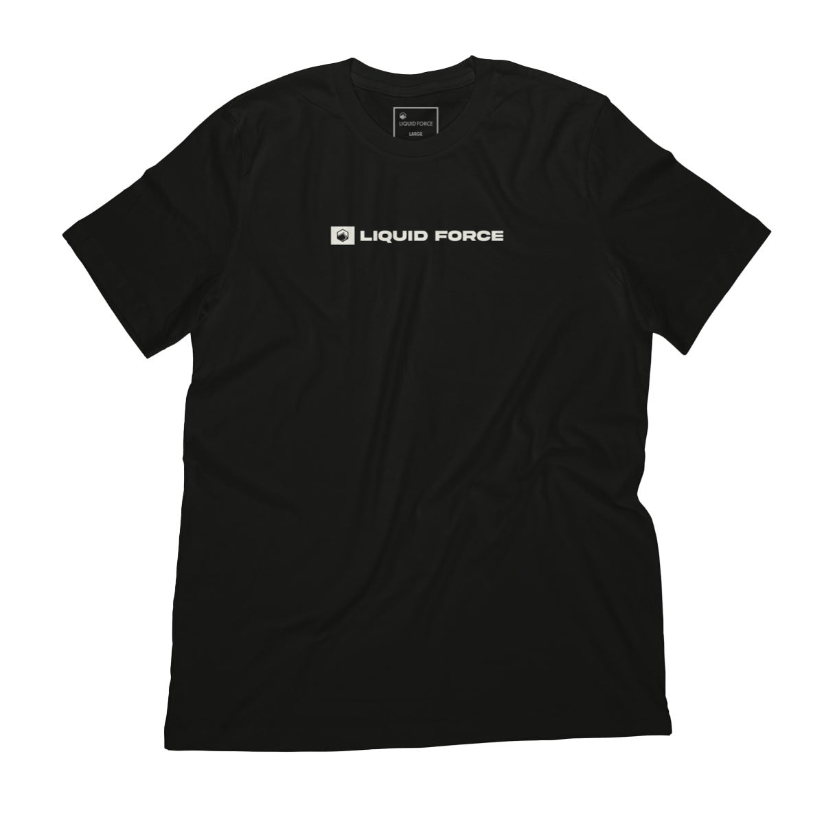 Basic Tee: Black shirt with LIQUID FORCE logo on the front.
