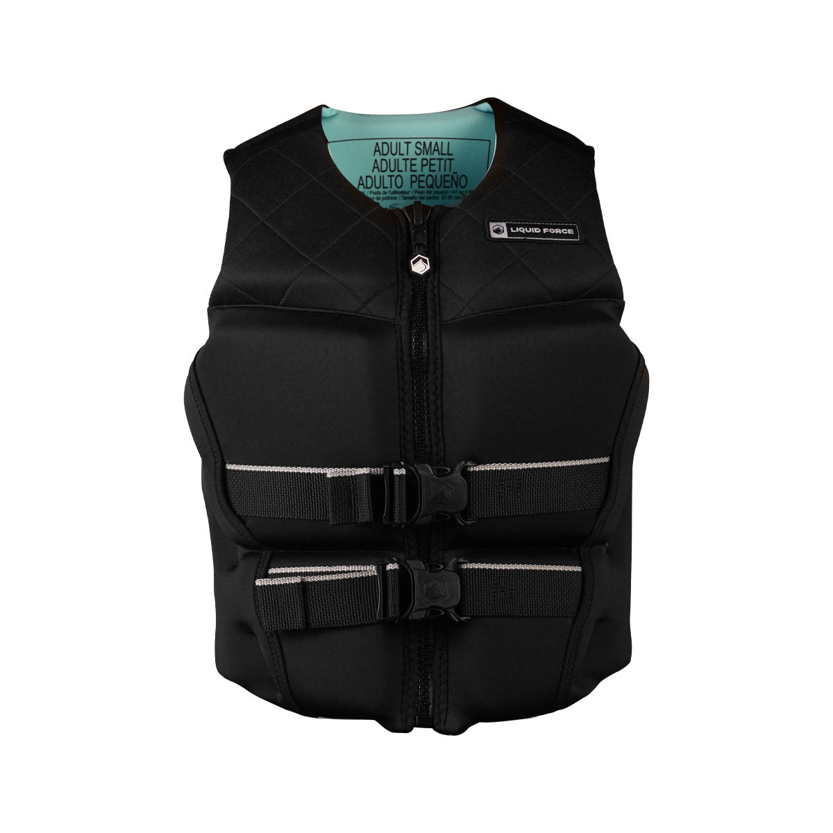 Front view of Womens Diva Heritage CGA vest with front zipper and two adjustable buckles.