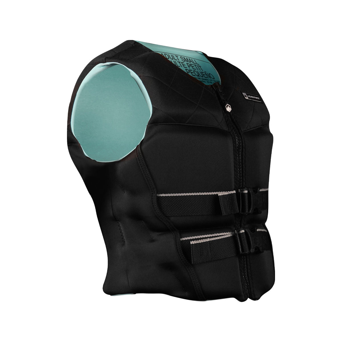 Front view of Womens Diva Heritage CGA vest with front zipper and two adjustable buckles.