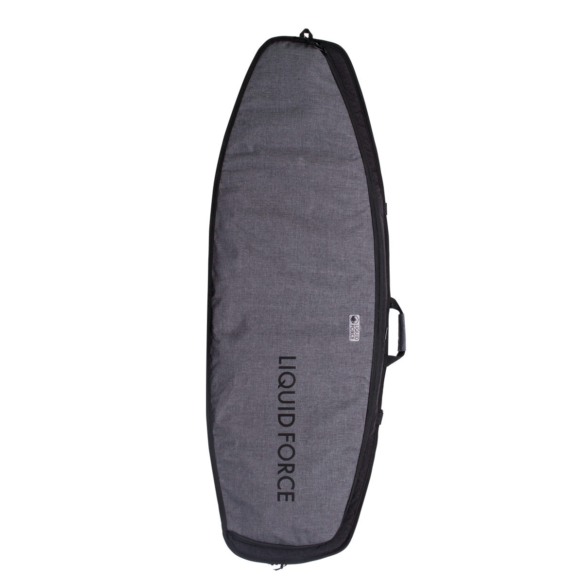 DLX Surf & Skim Traveler Board Bag, grey with black trim and handles.