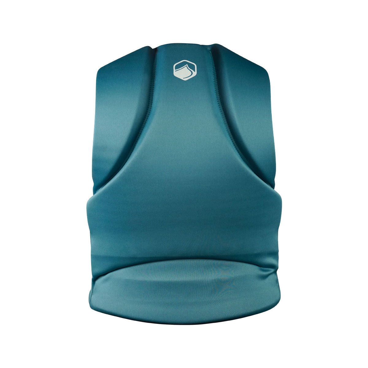 Rear view of Teal ergonomic chair backrest with Womens Heartbreaker CGA logo at the top center.