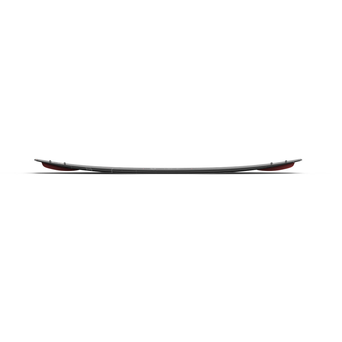 Side profile of Origin wakeboard highlighting slim rocker shape.