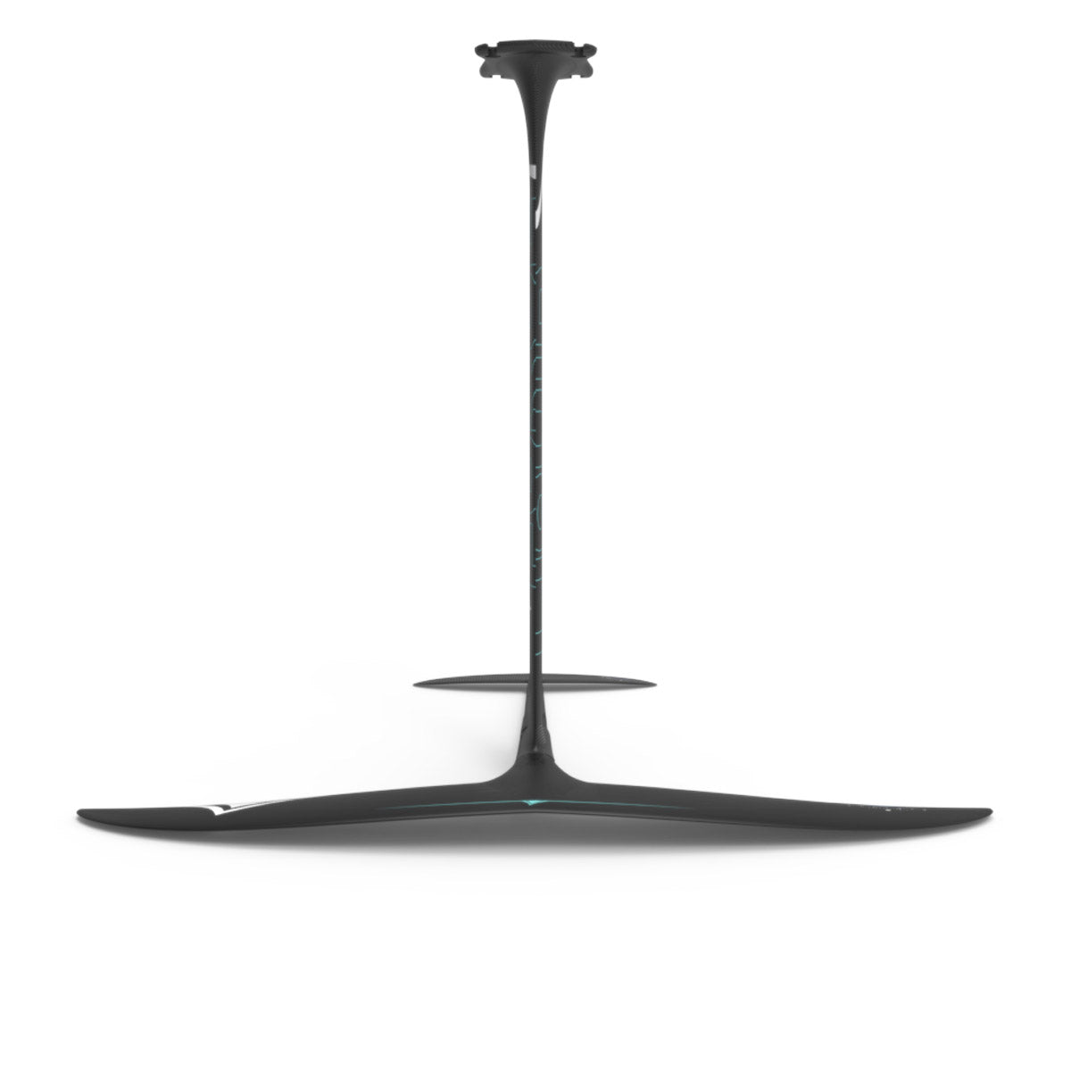 Front view of Carbon Stratus 1100 FuseLock foil set highlighting slim wing profile.