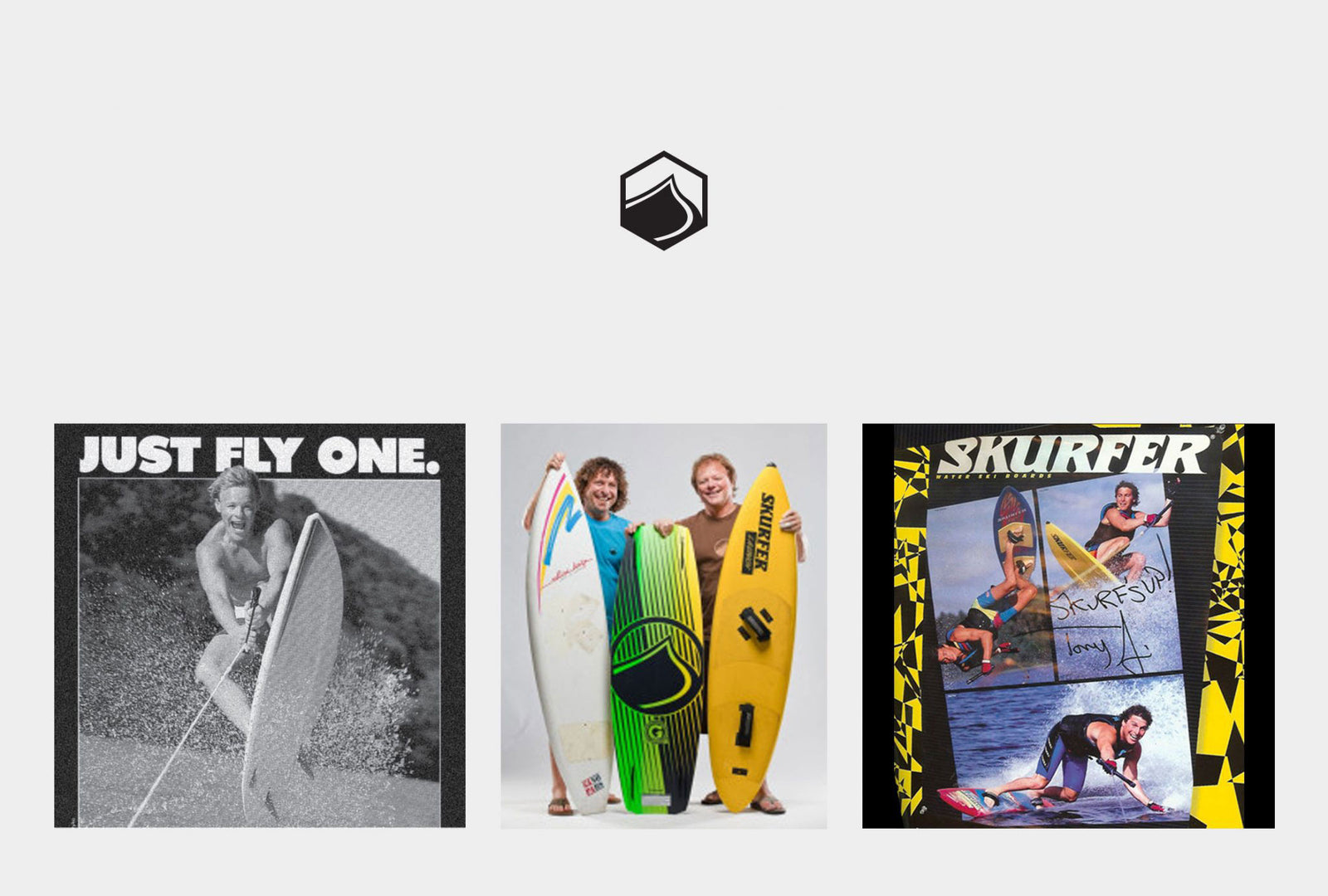 Three images showcasing Liquid Force history through the years.