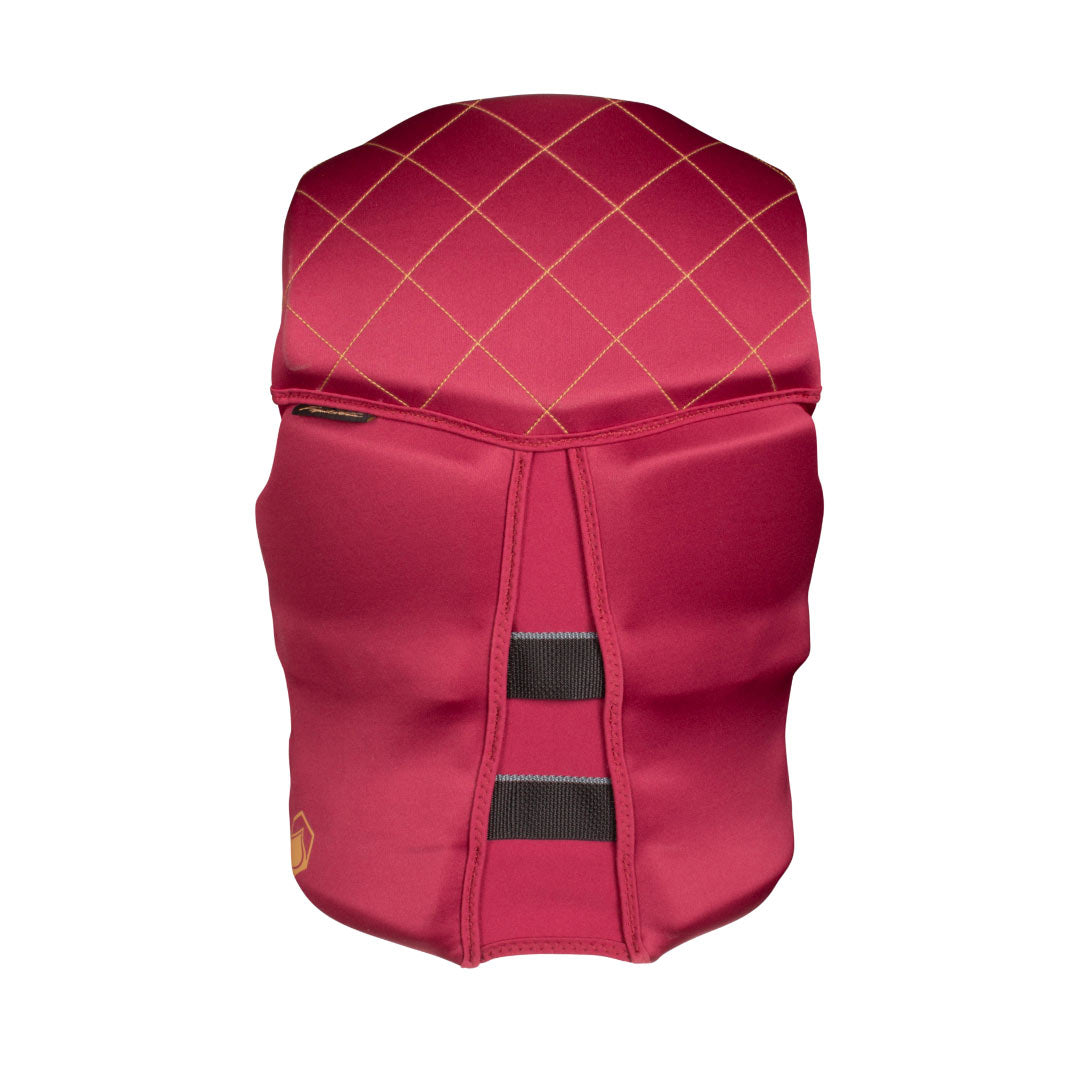 Rear view of the 24 Red 24 Womens Diva Heritage CGA with diamond stitching and black back straps.