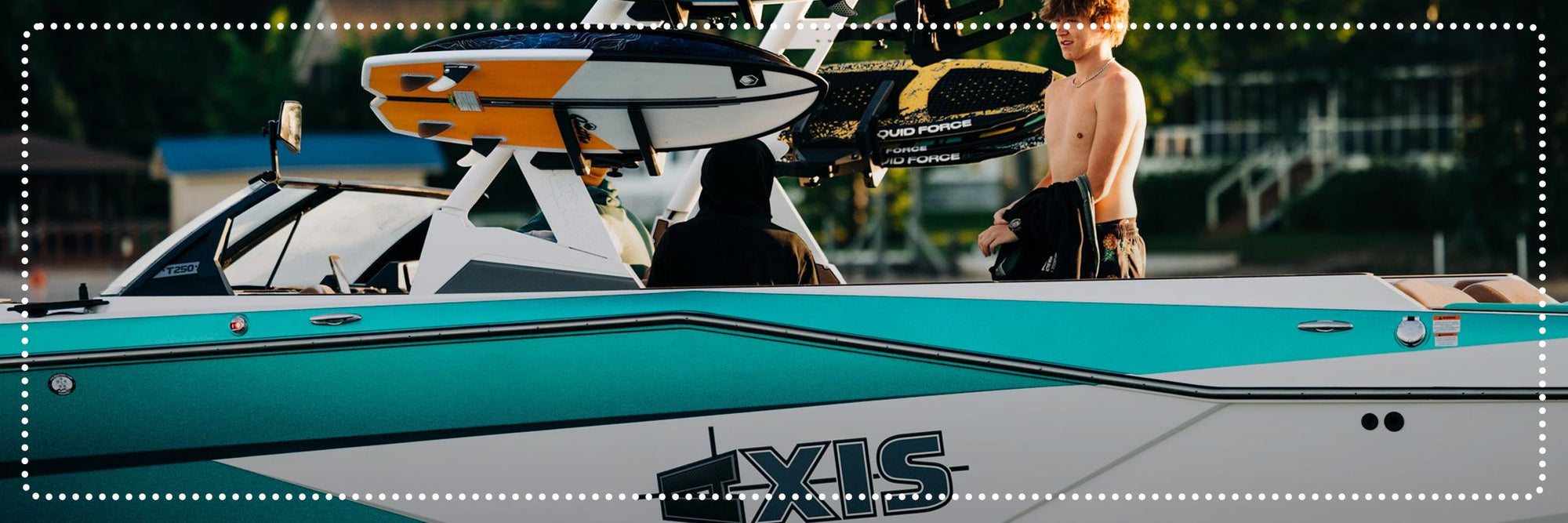 Liquid Force Clearance Ballast Collection - Athletes on Wakeboard Boat getting ready to ride