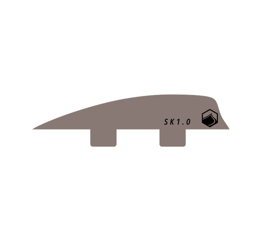 Wakesurf skim replacement fin kit labeled SK Dual Tab Fin with a logo.