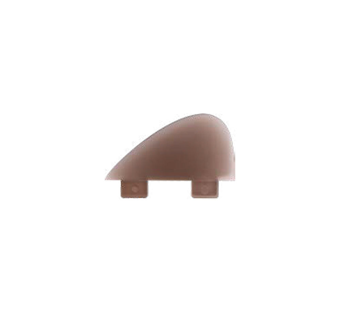 Stubbie 2.0 Dual Tab Fin with attachment tabs, isolated on white background.
