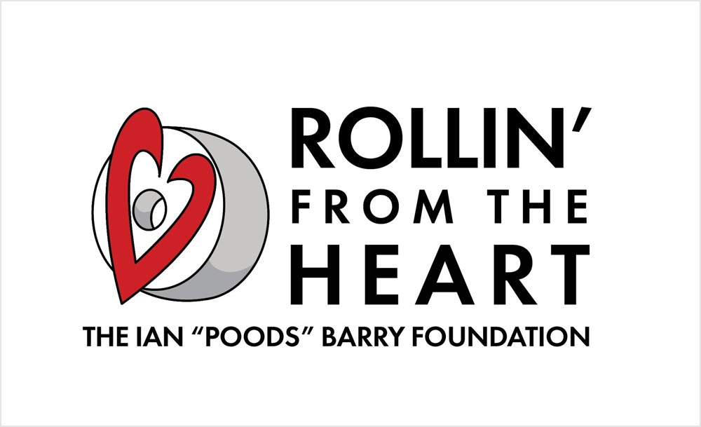 Rollin' From The Heart logo in black, white, and red.