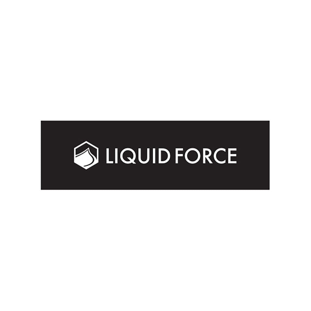 Rectangle banner with Liquid Force logo and swell icon, 3 x 10.