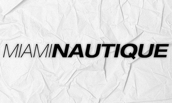 Text MIAMI NAUTIQUE on crumpled waves.